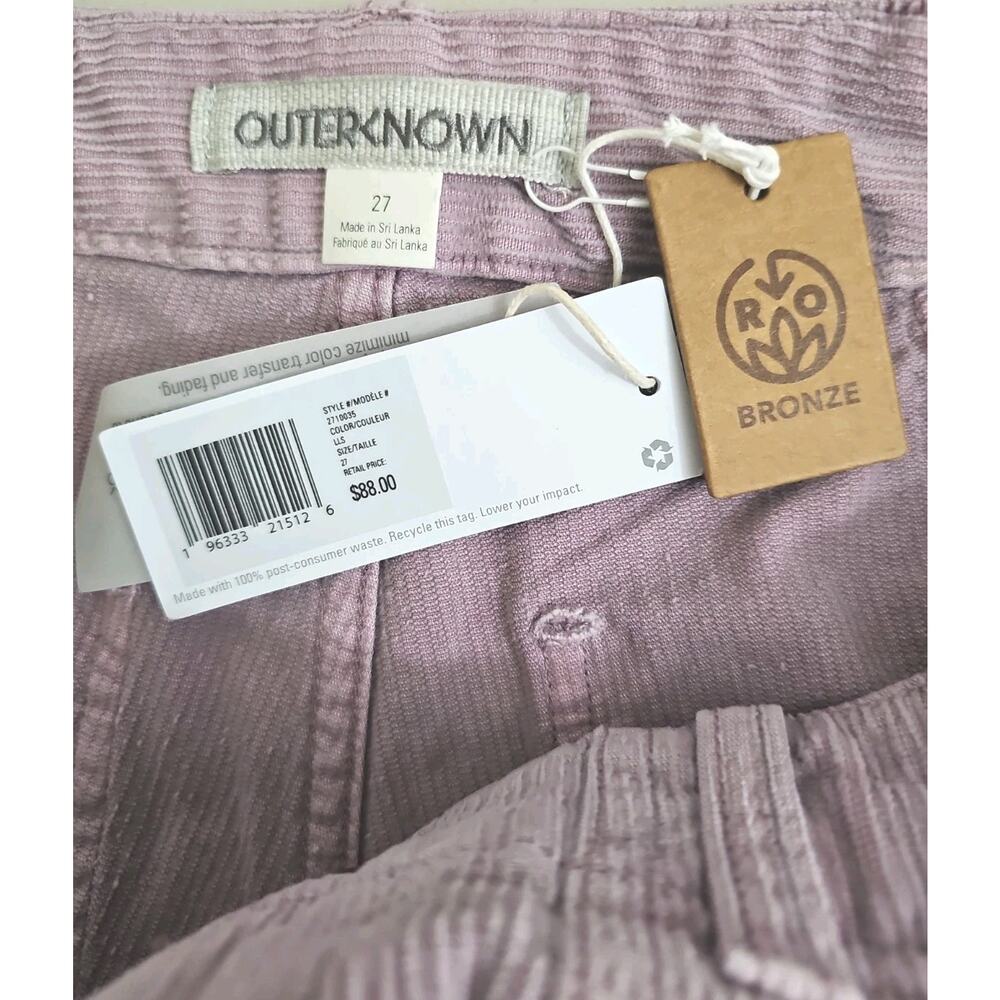 Outerknown ~Woman 27~Seventyseven Cord Shorts Bronze Light Purple Utility Cotton - Picture 7 of 13